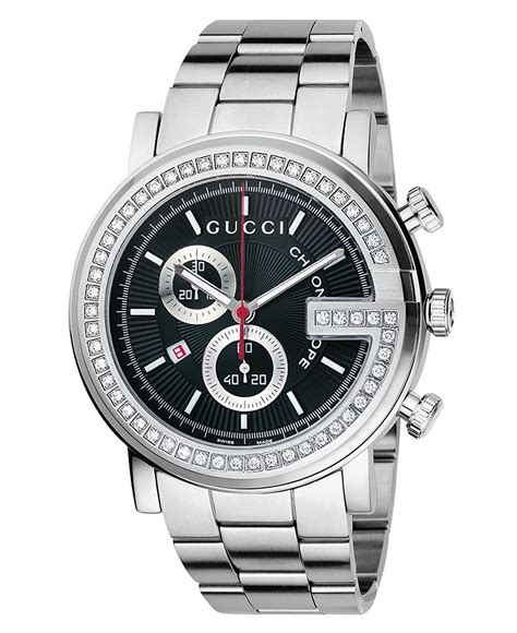 gucci mens watch usa|men's Gucci watch diamond bezel.